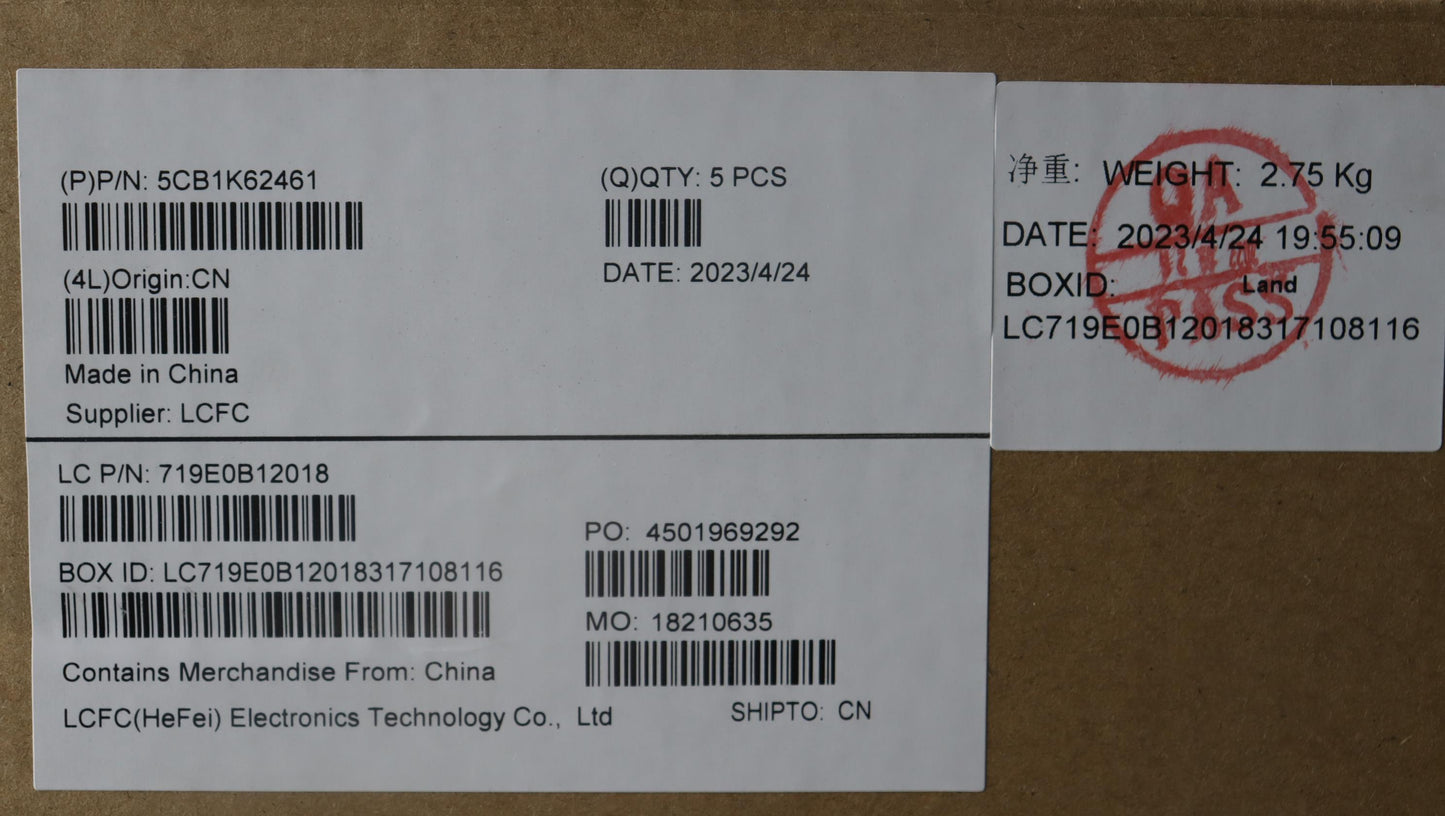 Lenovo Cover Upper Case Assembly Bul - 5CB1K62461