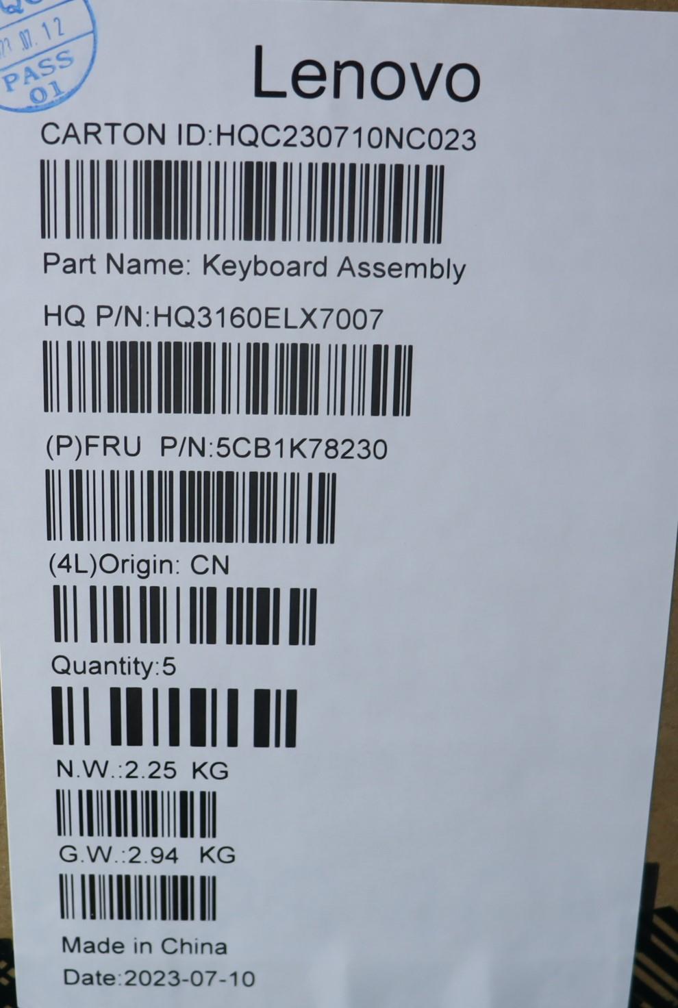 Lenovo Cover Upper Case Assembly Sws_ - 5CB1K78230