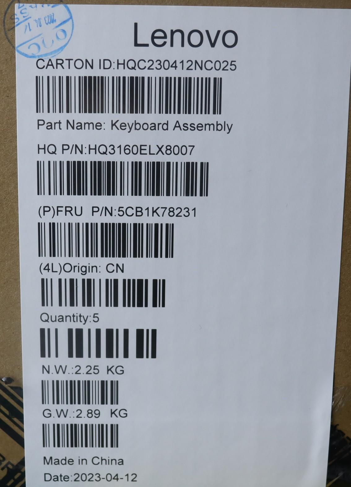 Lenovo Cover Upper Case Assembly Tc_H - 5CB1K78231