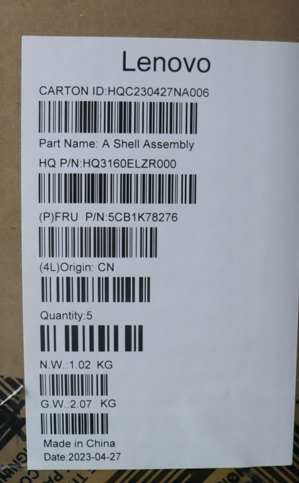 Lenovo Cover Lcd Cover H 82Wv_O Mg Yg - 5CB1K78276