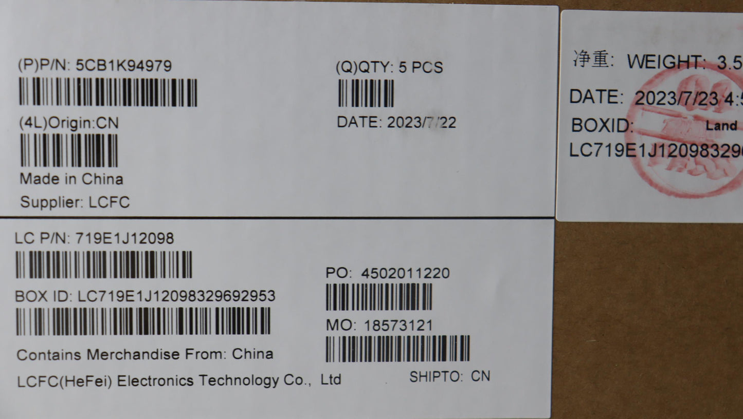 Lenovo Cover Upper Case Assembly Por - 5CB1K94979