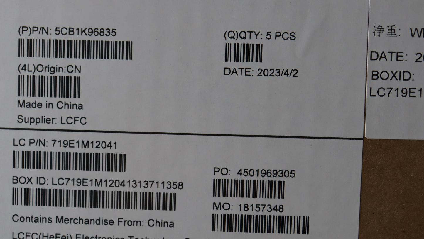 Lenovo Cover Upper Case Assembly Bel - 5CB1K96835