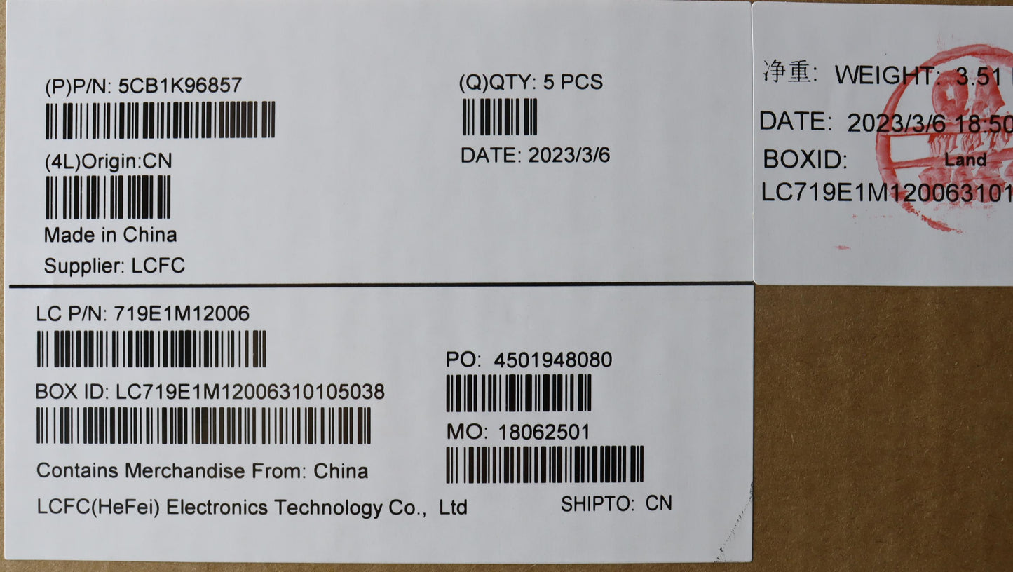 Lenovo Cover Upper Case Assembly Gre - 5CB1K96857