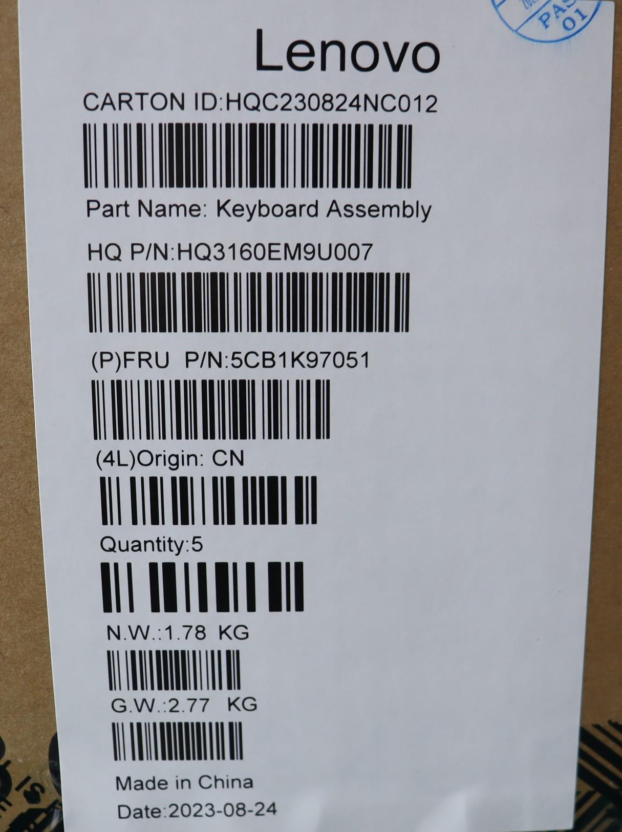 Lenovo Cover Upper Case Assembly Hun - 5CB1K97051
