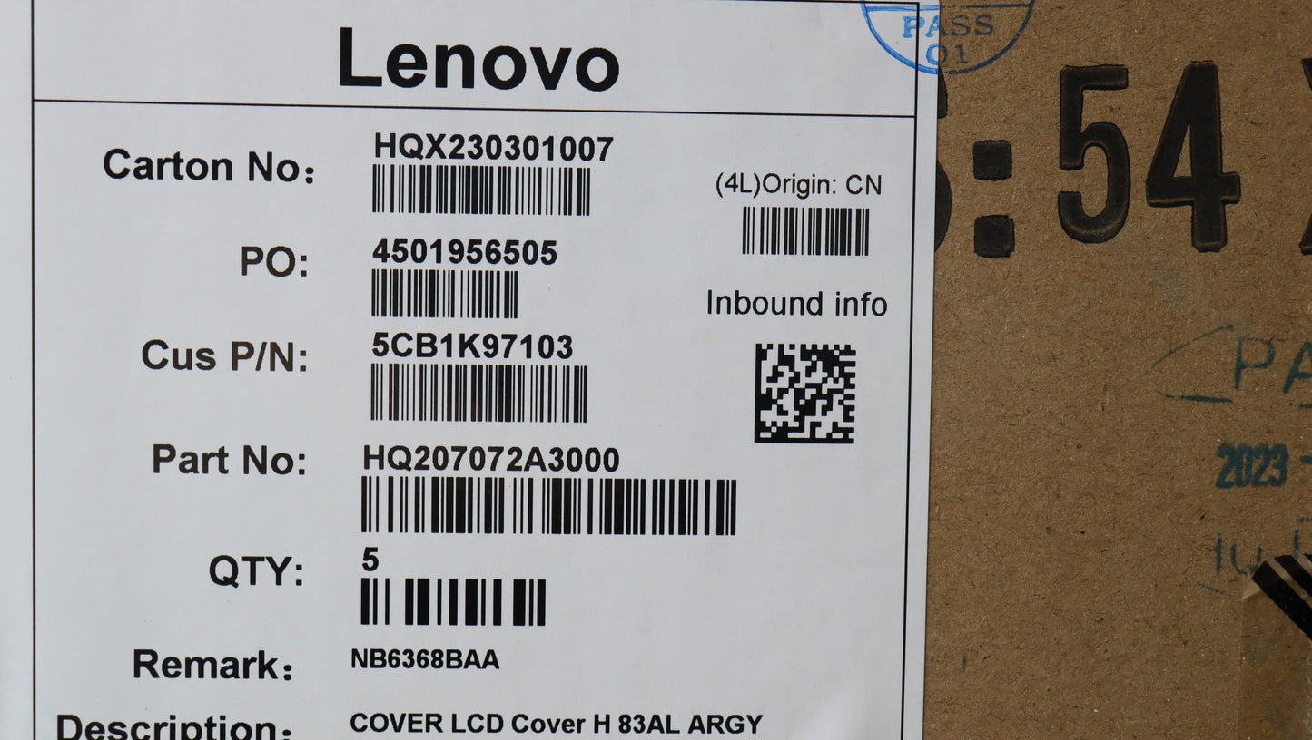 Lenovo Cover Lcd Cover H 83Al Argy - 5CB1K97103