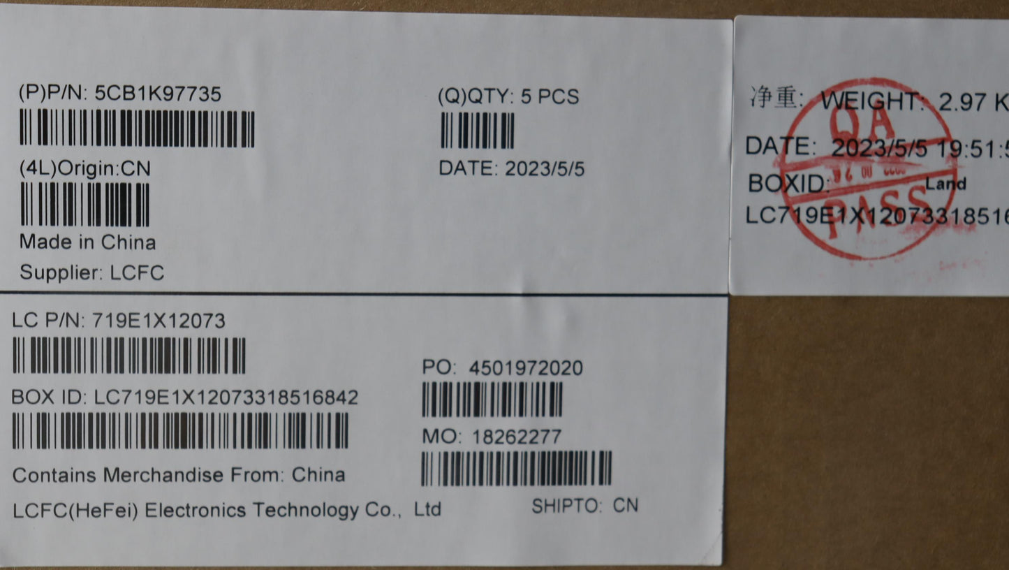 Lenovo Cover Upper Case Assembly Eng - 5CB1K97735