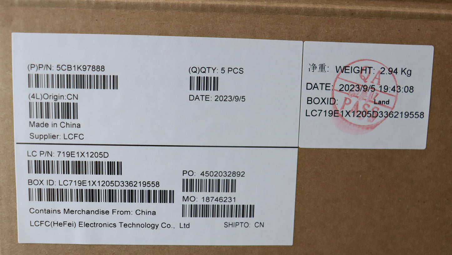 Lenovo Cover Upper Case Assembly Eng - 5CB1K97888
