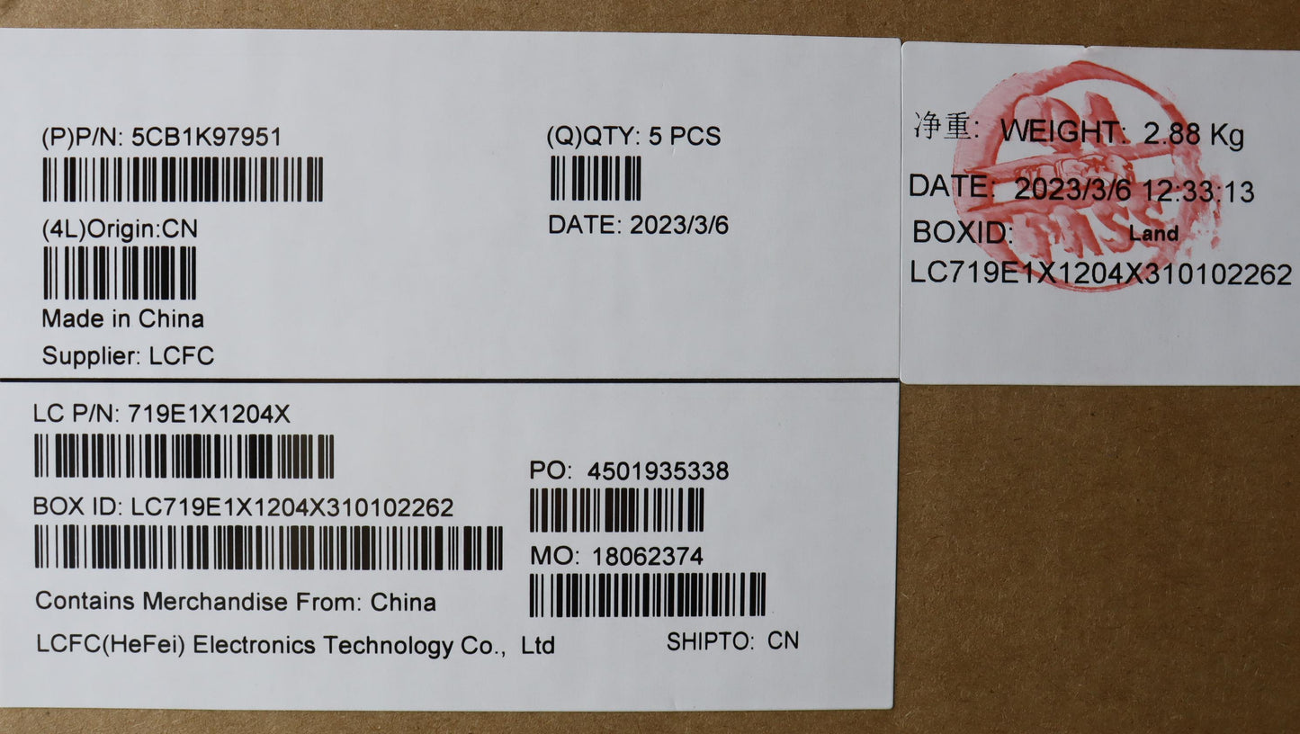 Lenovo Cover Upper Case Assembly Eng - 5CB1K97951