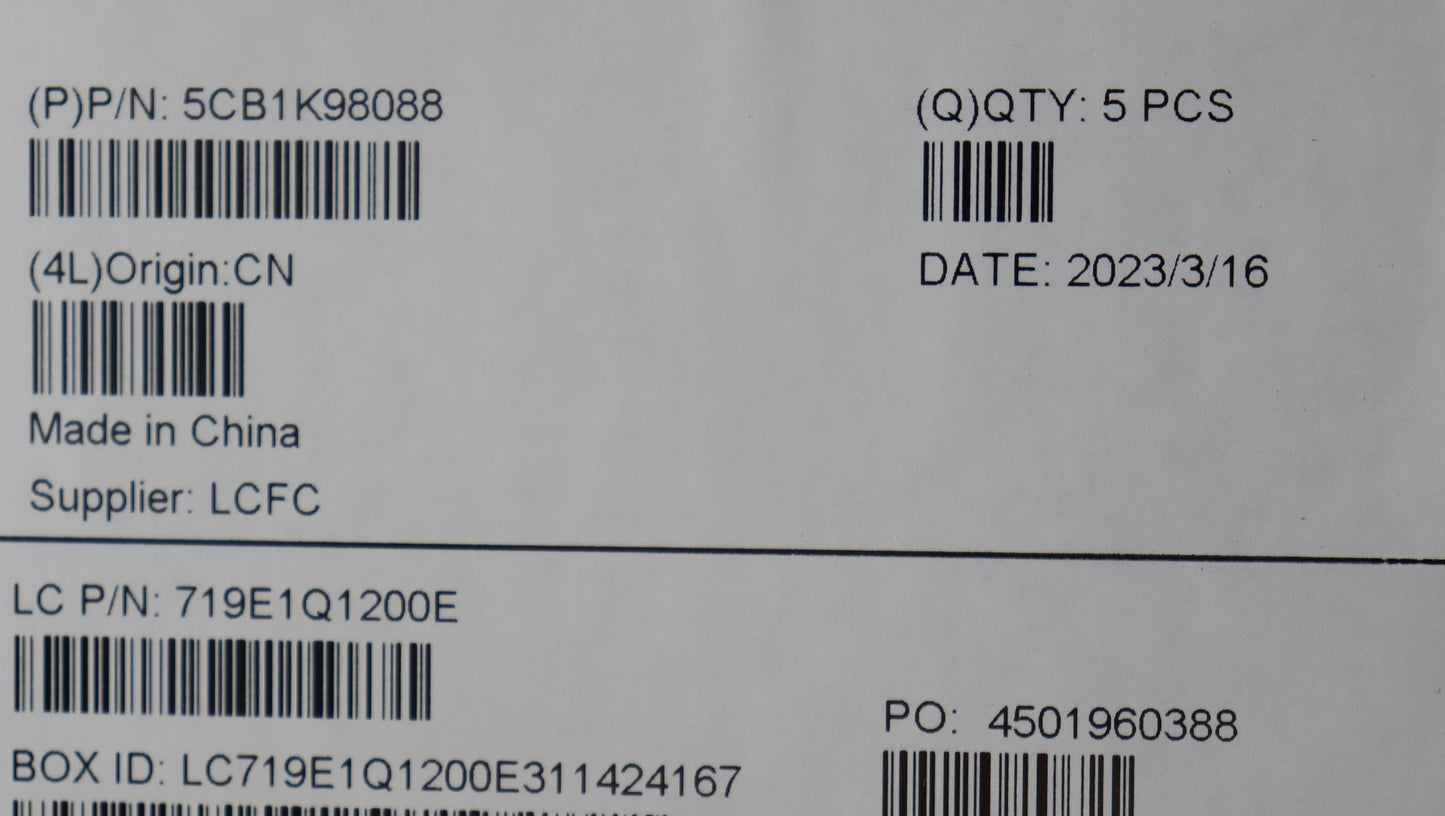 Lenovo Cover Upper Case Assembly Hbw - 5CB1K98088