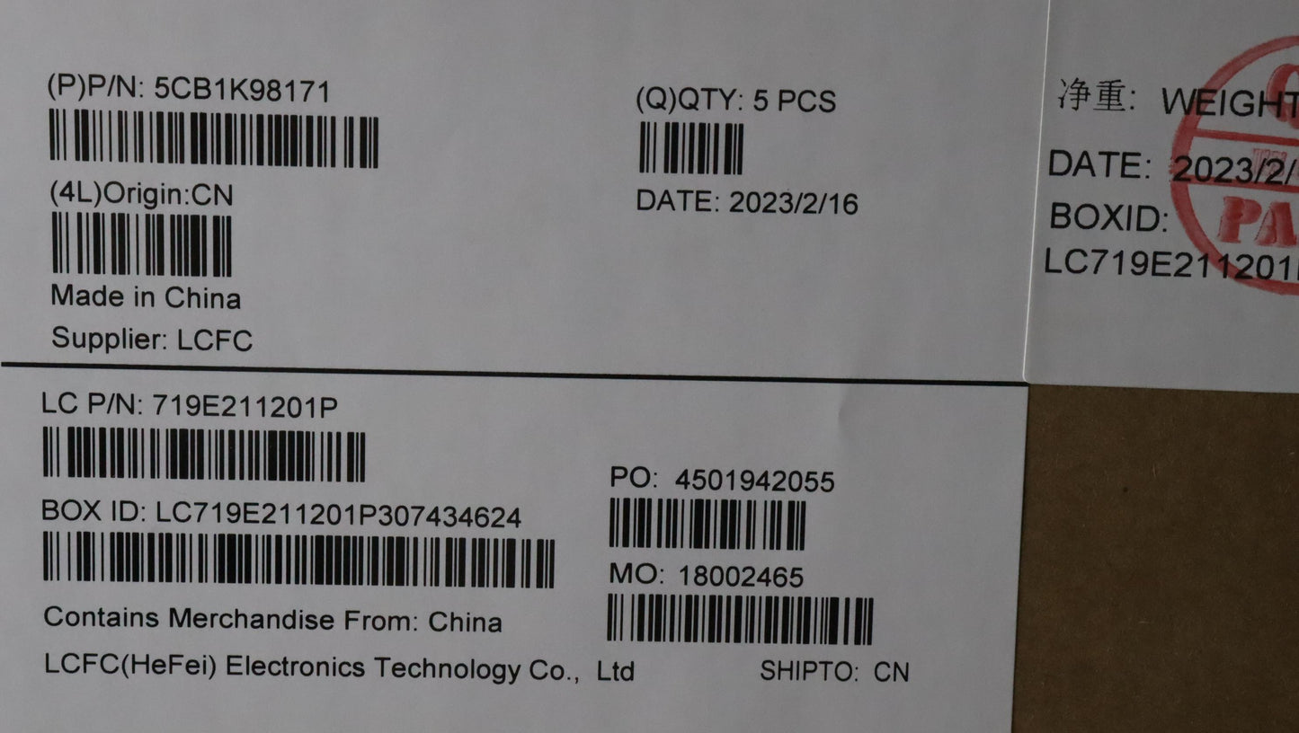 Lenovo Cover Upper Case Assembly Eng - 5CB1K98171