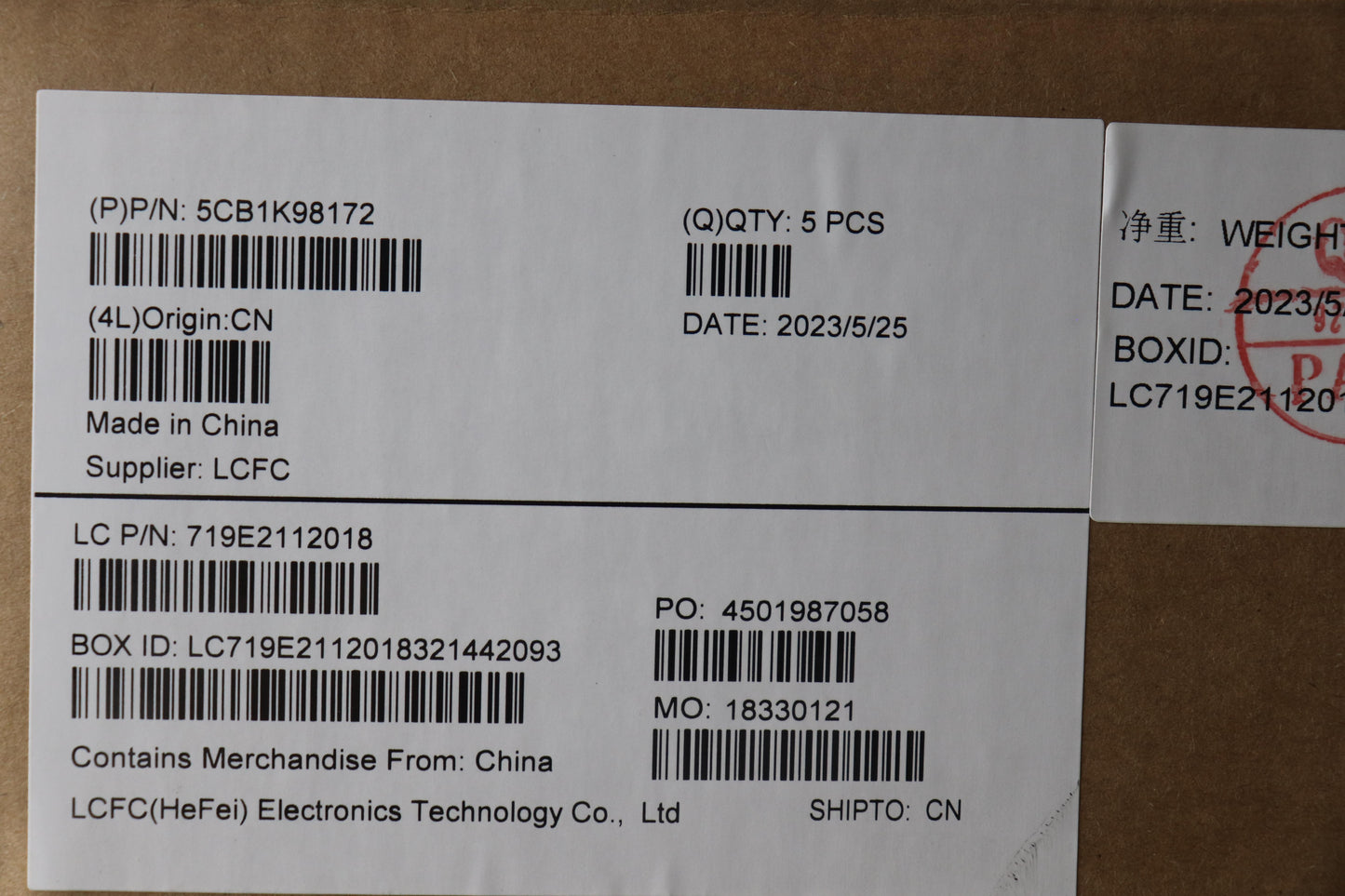 Lenovo Cover Upper Case Assembly Euro - 5CB1K98172