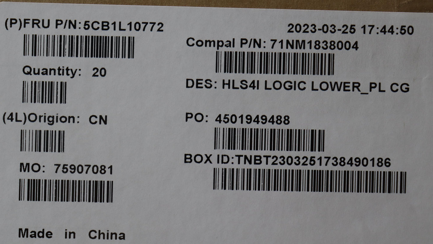 Lenovo Cover Lower Case C 82Xd Pl Cg - 5CB1L10772