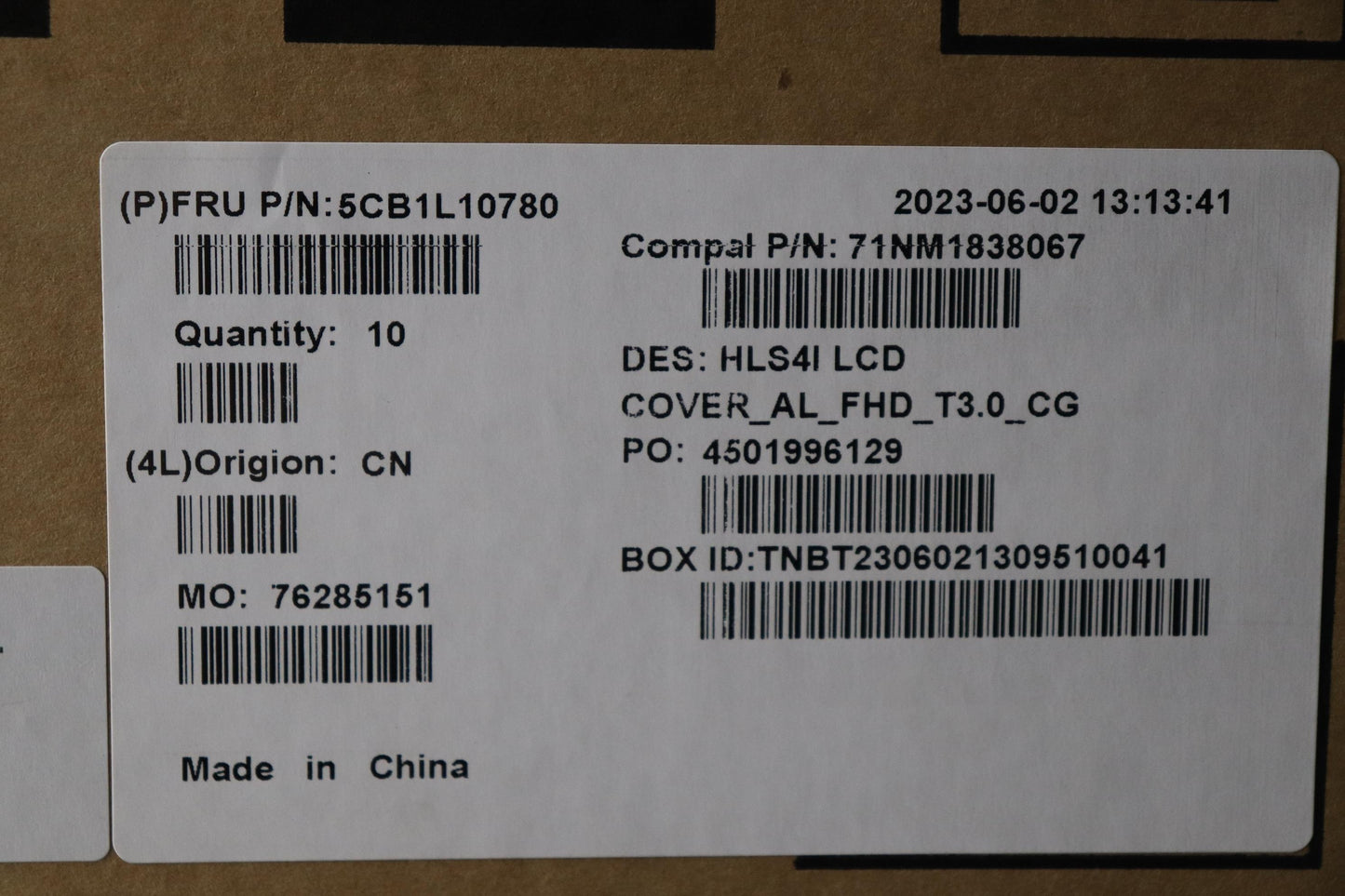Lenovo Cover Lcd Cover W/Ant C82Xd T3 - 5CB1L10780