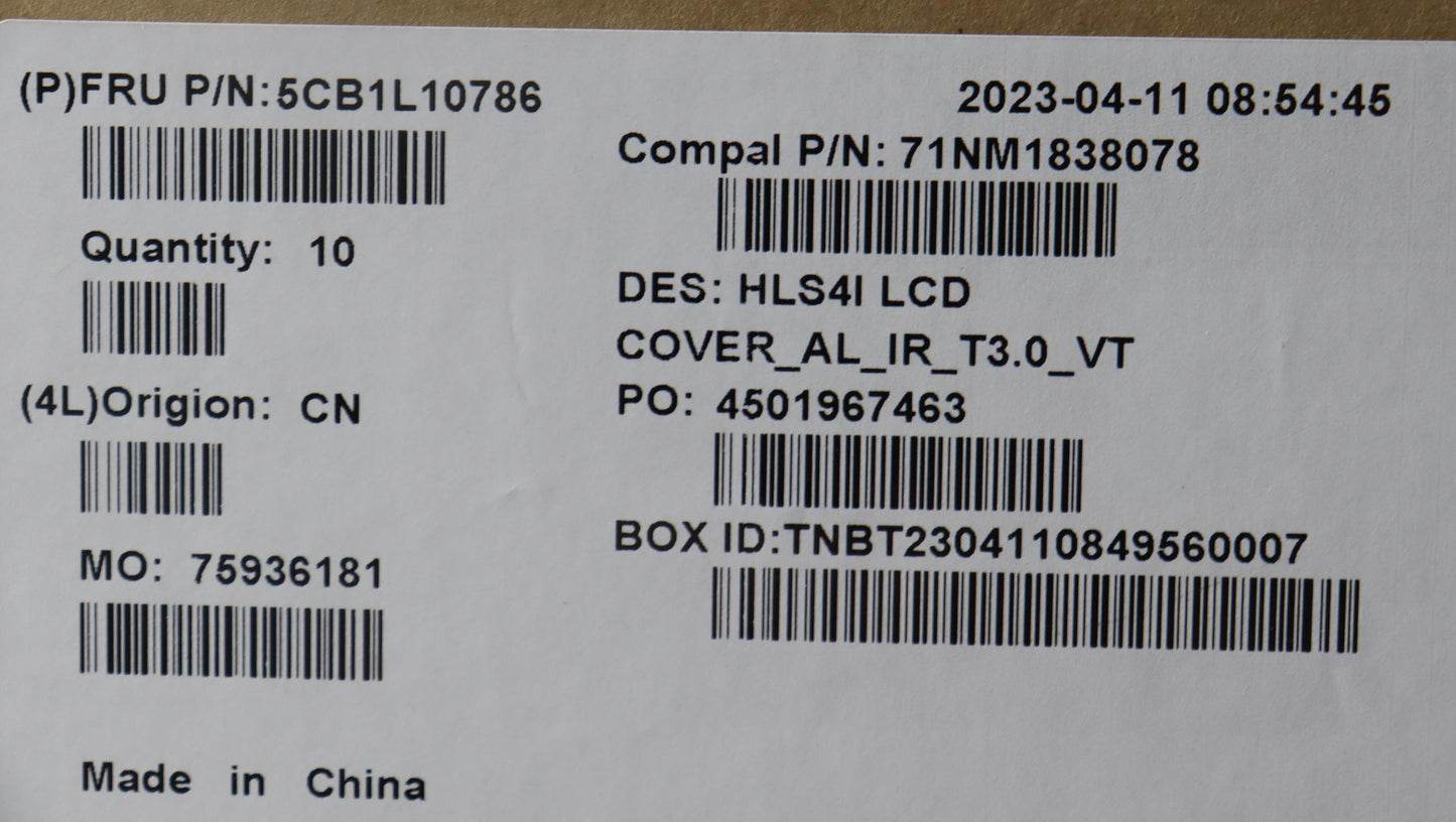 Lenovo Cover Lcd Cover W/Ant C82Xd T3 - 5CB1L10786