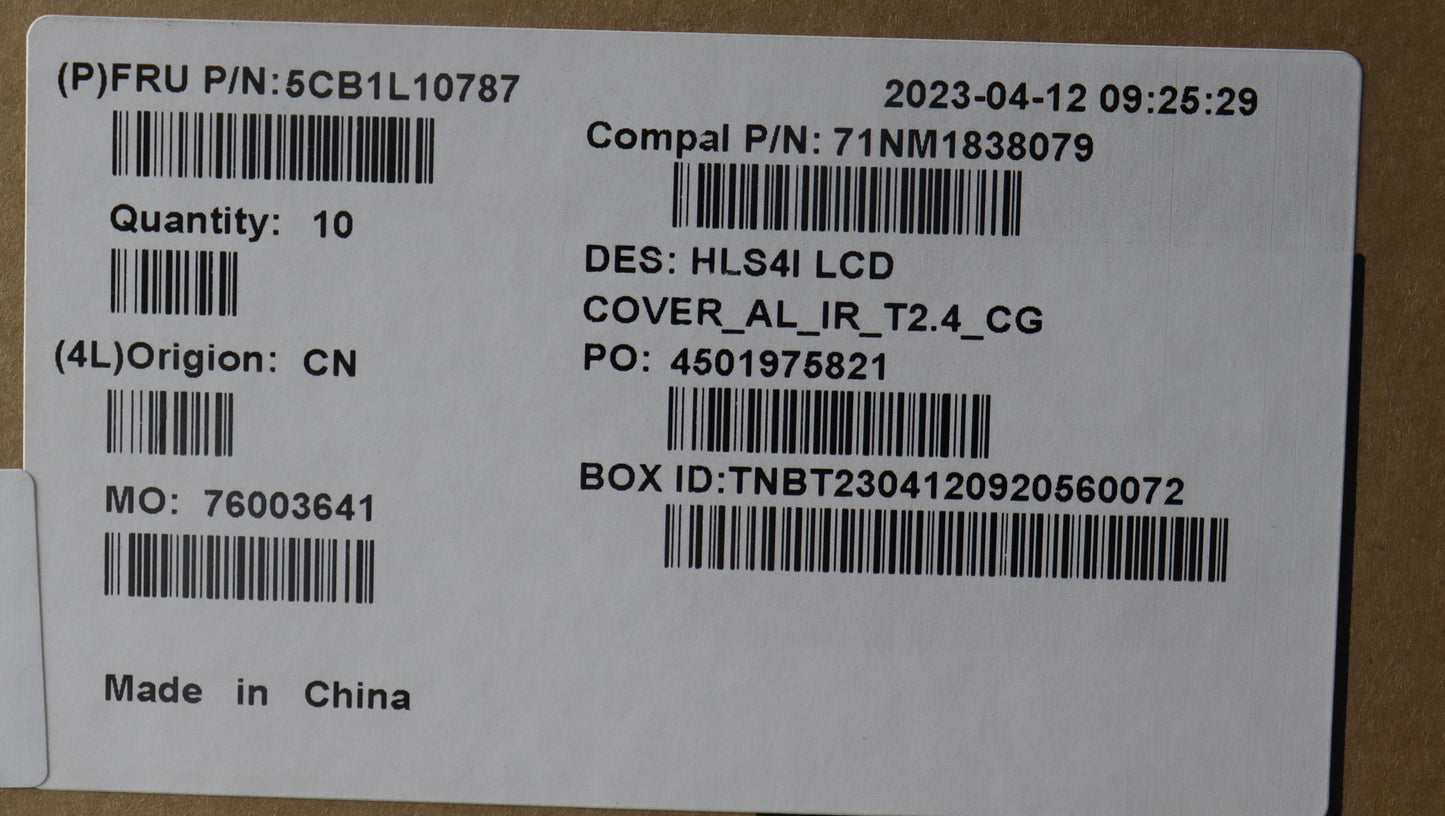Lenovo Cover Lcd Cover W/Ant C82Xd T2 - 5CB1L10787