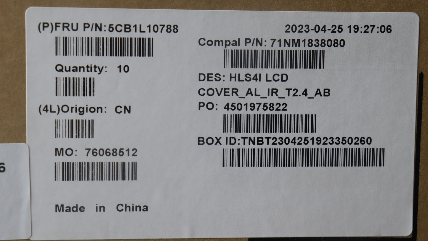 Lenovo Cover Lcd Cover W/Ant C82Xd T2 - 5CB1L10788