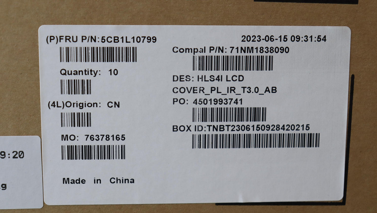 Lenovo Cover Lcd Cover W/Ant C82Xd T3 - 5CB1L10799