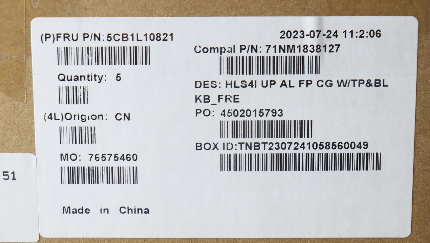 Lenovo Cover Uppercase_Fra C82Xd Fp C - 5CB1L10821