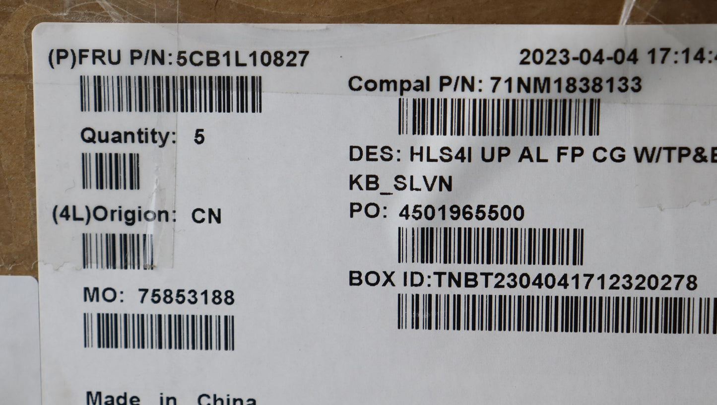 Lenovo Cover Uppercase_Slv C82Xd Fp C - 5CB1L10827