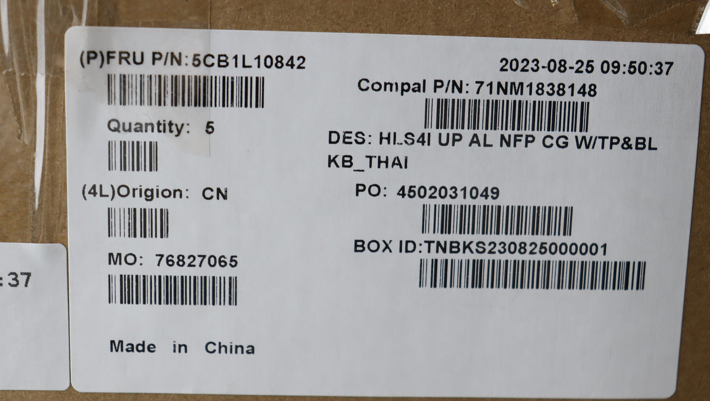 Lenovo Cover Uppercase_Thai C82Xd Nfp - 5CB1L10842