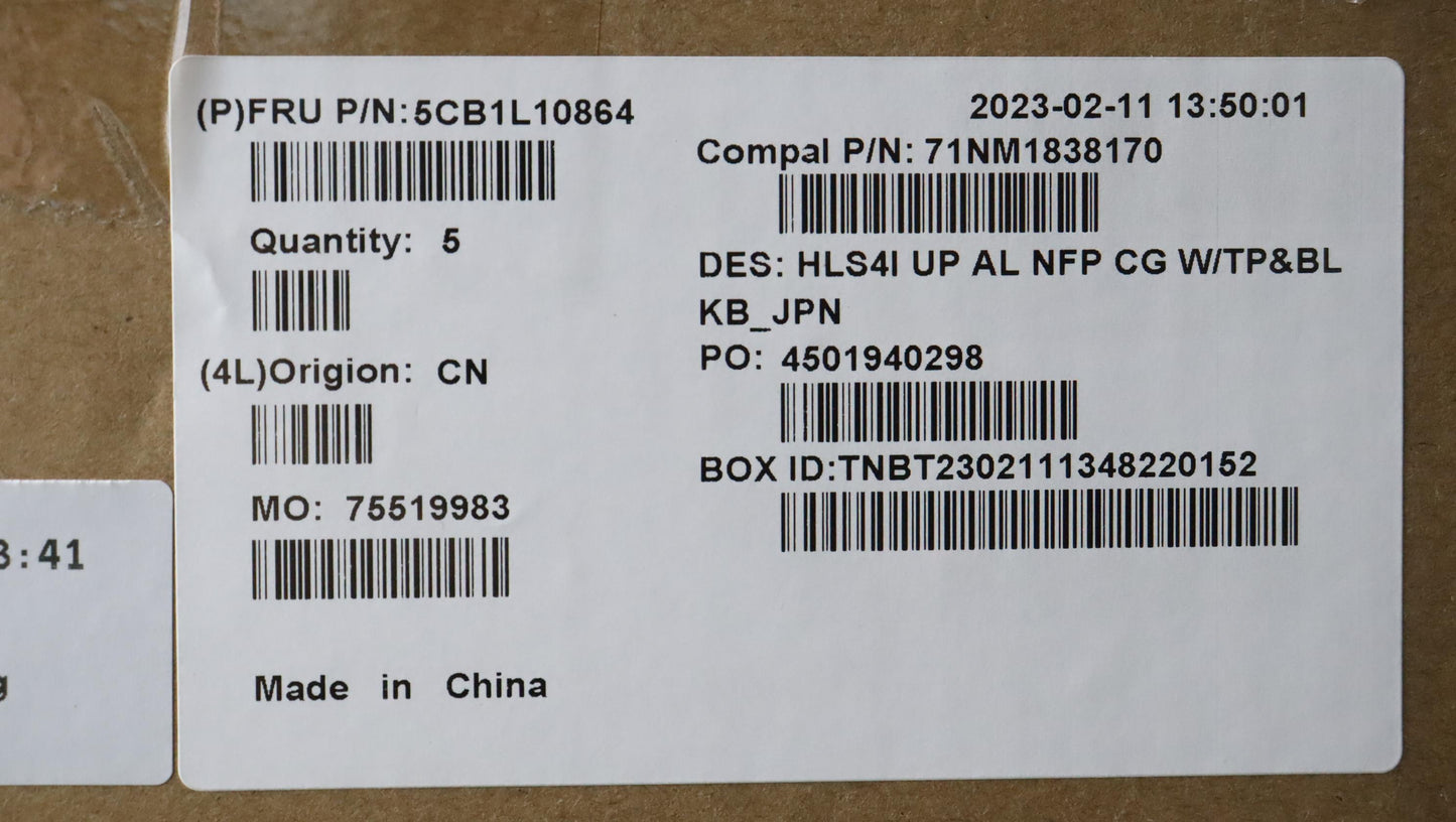 Lenovo Cover Uppercase_Jpn C82Xd Nfp - 5CB1L10864