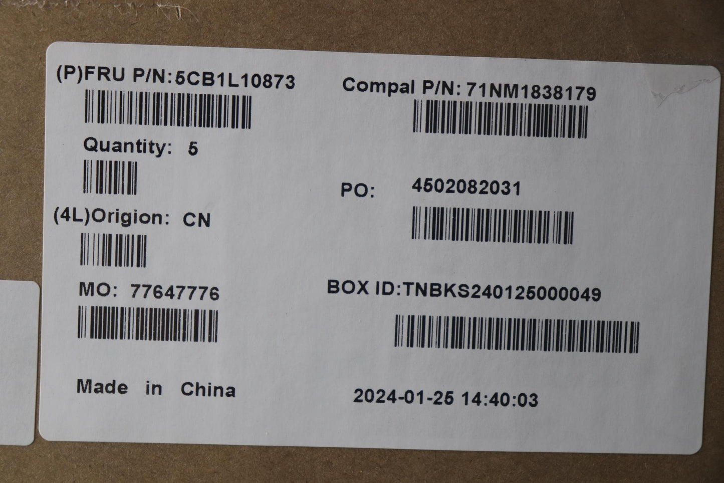 Lenovo Cover Uppercase_Hbw C82Xd Nfp - 5CB1L10873
