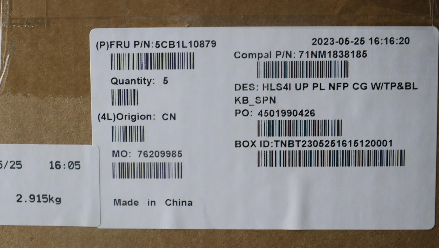 Lenovo Cover Uppercase_Spa C82Xd Nfp - 5CB1L10879