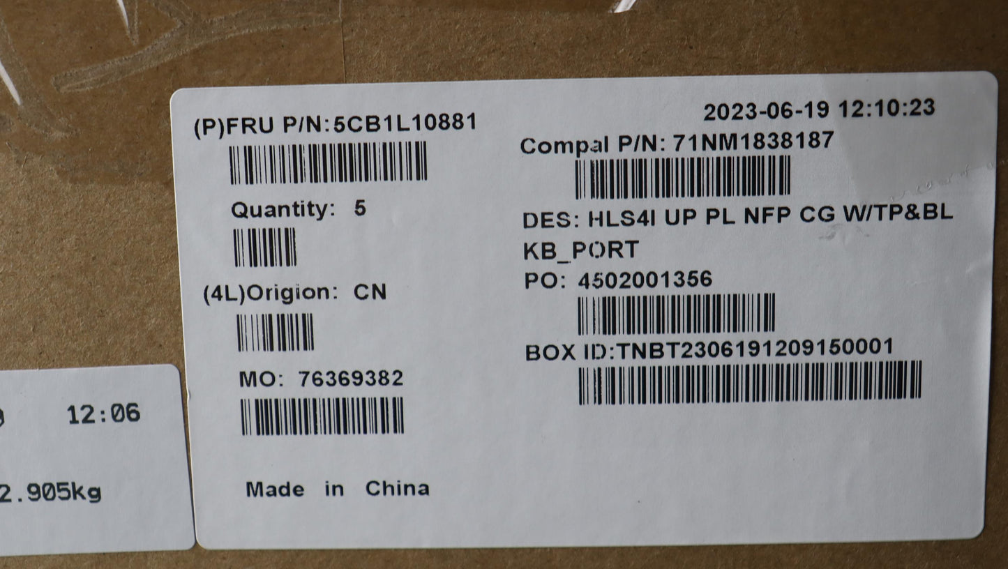 Lenovo Cover Uppercase_Por C82Xd Nfp - 5CB1L10881