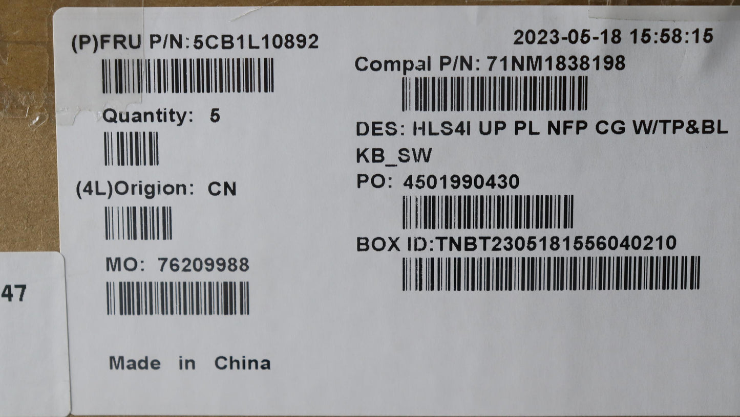 Lenovo Cover Uppercase_Sws C82Xd Nfp - 5CB1L10892