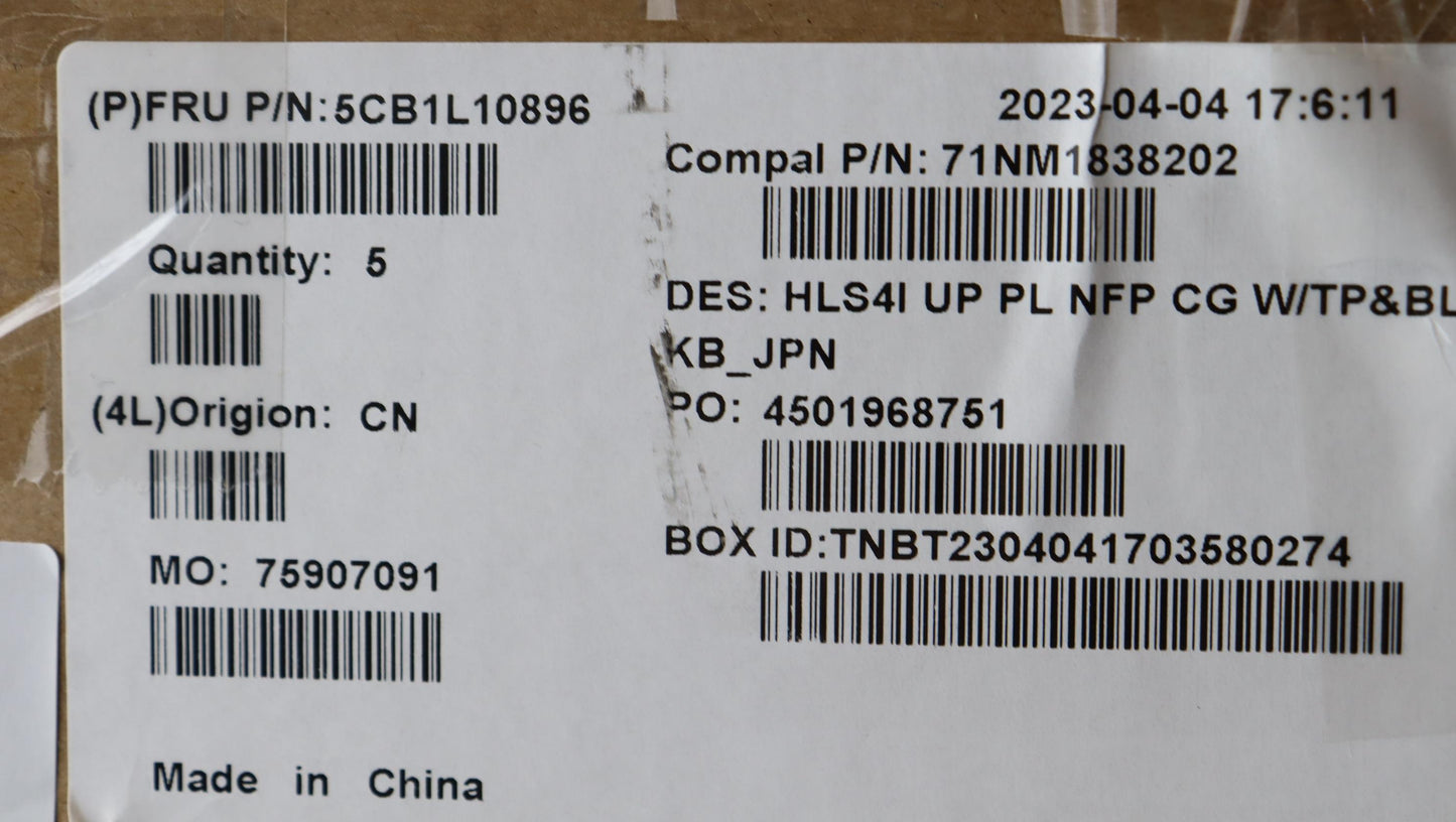 Lenovo Cover Uppercase_Jpn C82Xd Nfp - 5CB1L10896