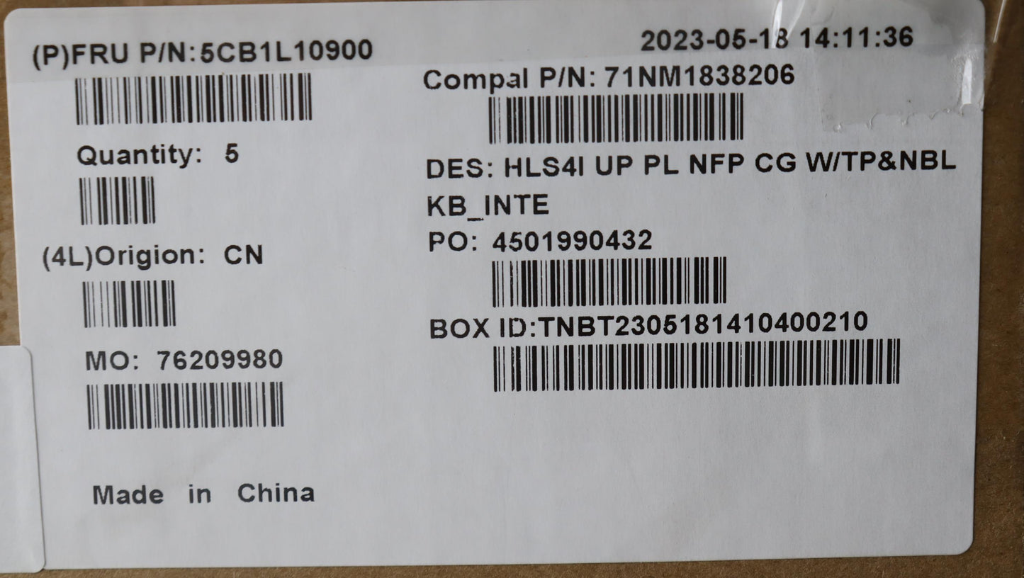 Lenovo Cover Upcase_Euroengc82Xd Nfp - 5CB1L10900