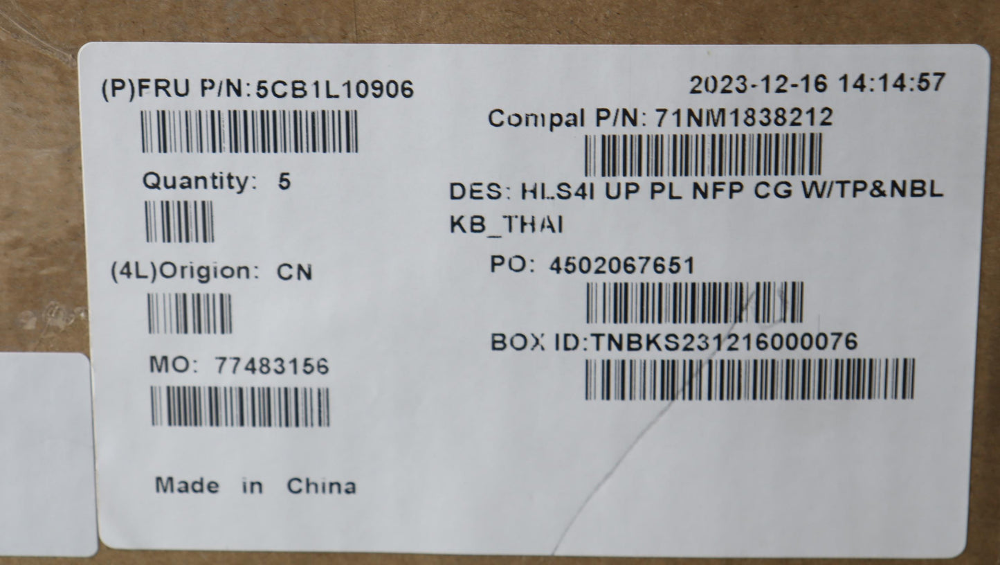 Lenovo Cover Upcase_Thai C82Xd Nfp Cg - 5CB1L10906