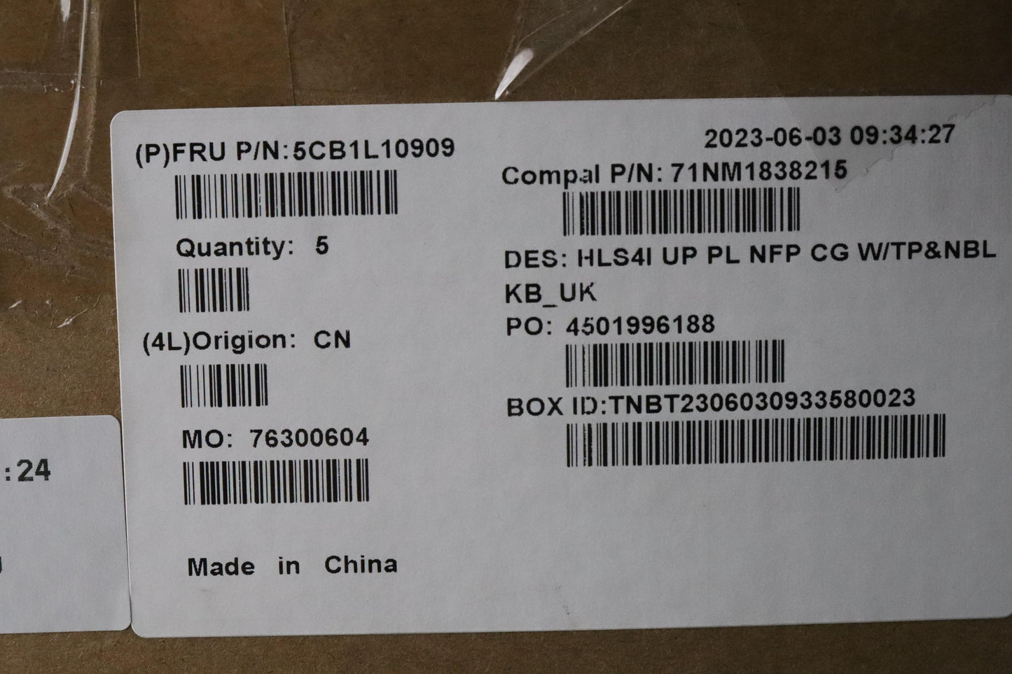 Lenovo Cover Uppercase_Uke C82Xd Nfp - 5CB1L10909