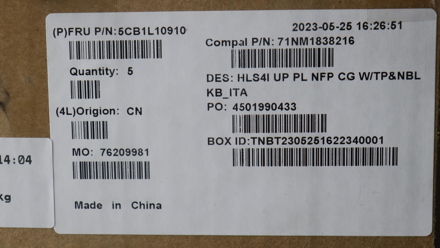 Lenovo Cover Uppercase_Ita C82Xd Nfp - 5CB1L10910