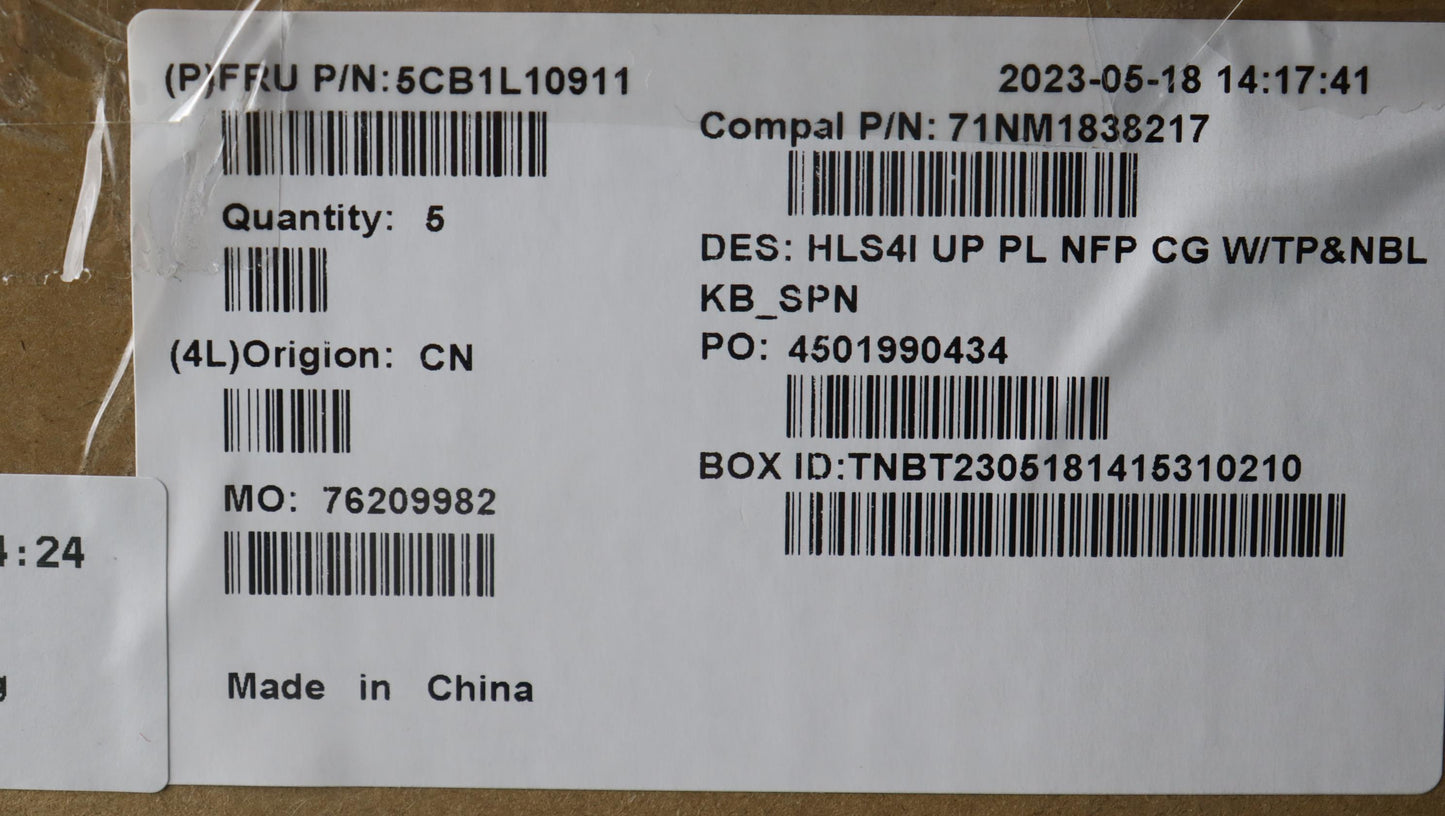 Lenovo Cover Uppercase_Spa C82Xd Nfp - 5CB1L10911