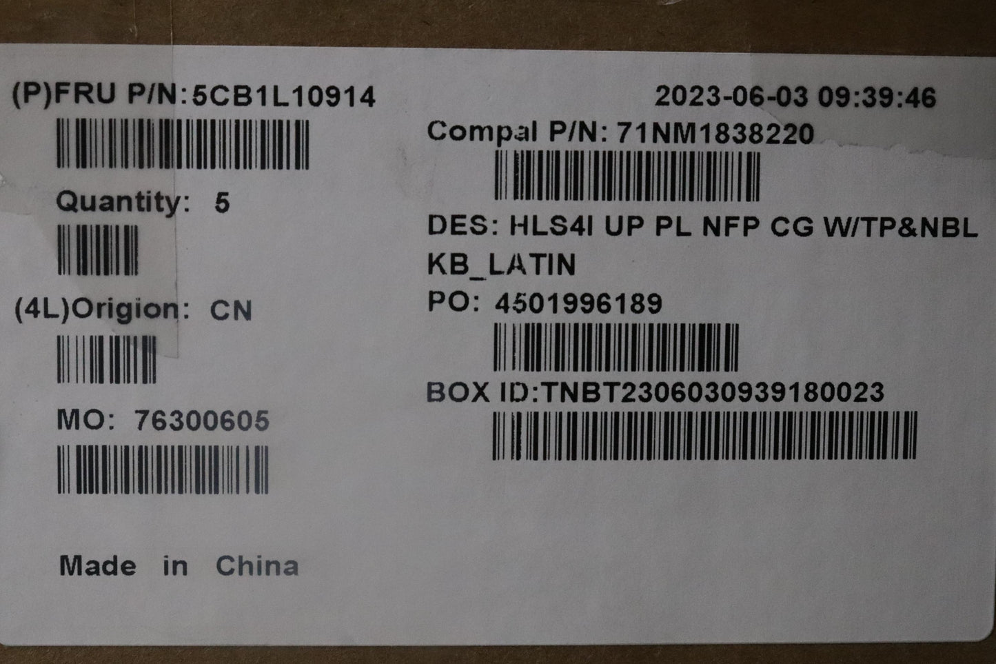 Lenovo Cover Upcase_La Spa C82Xd Nfp - 5CB1L10914