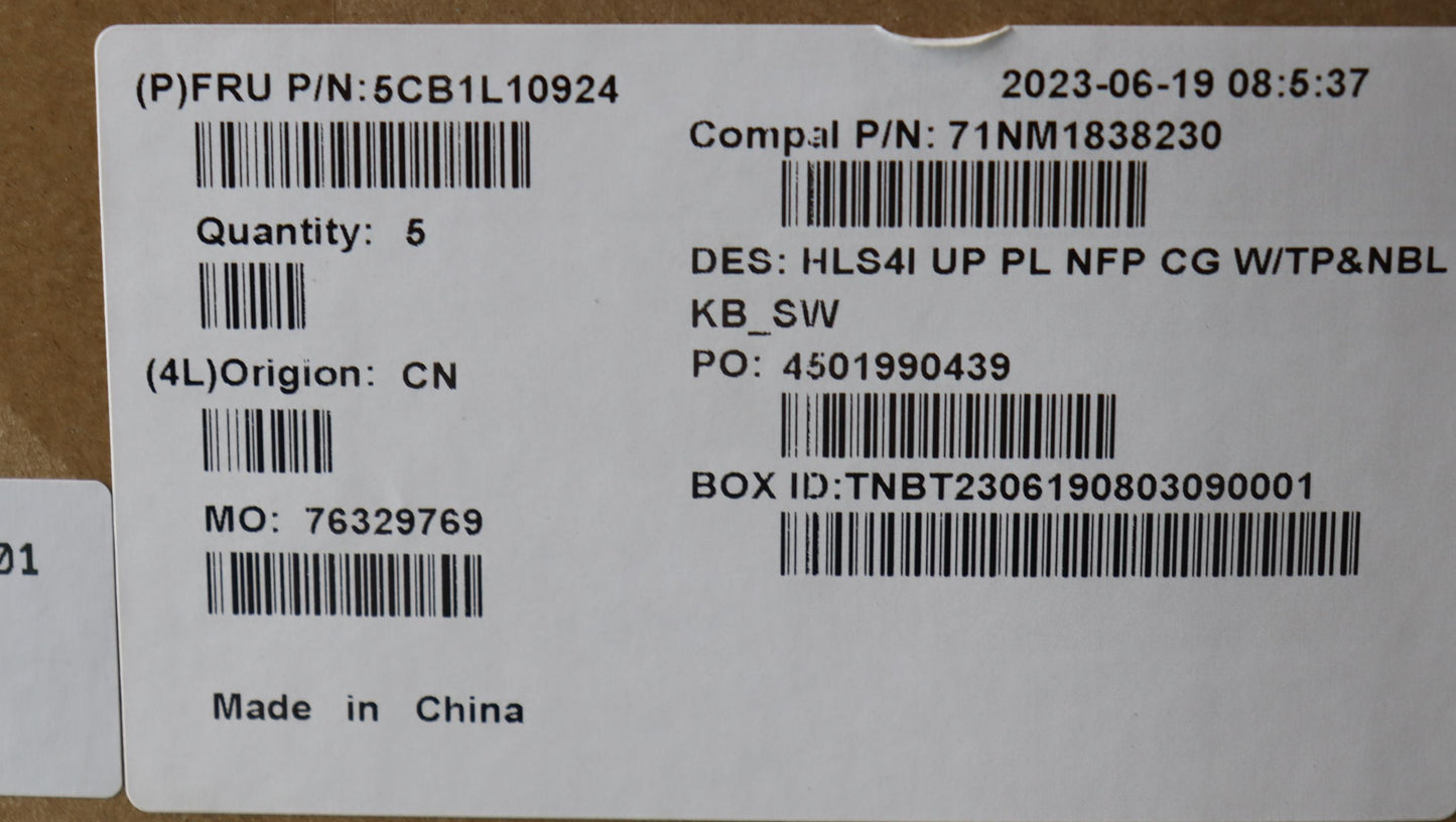 Lenovo Cover Uppercase_Sws C82Xd Nfp - 5CB1L10924