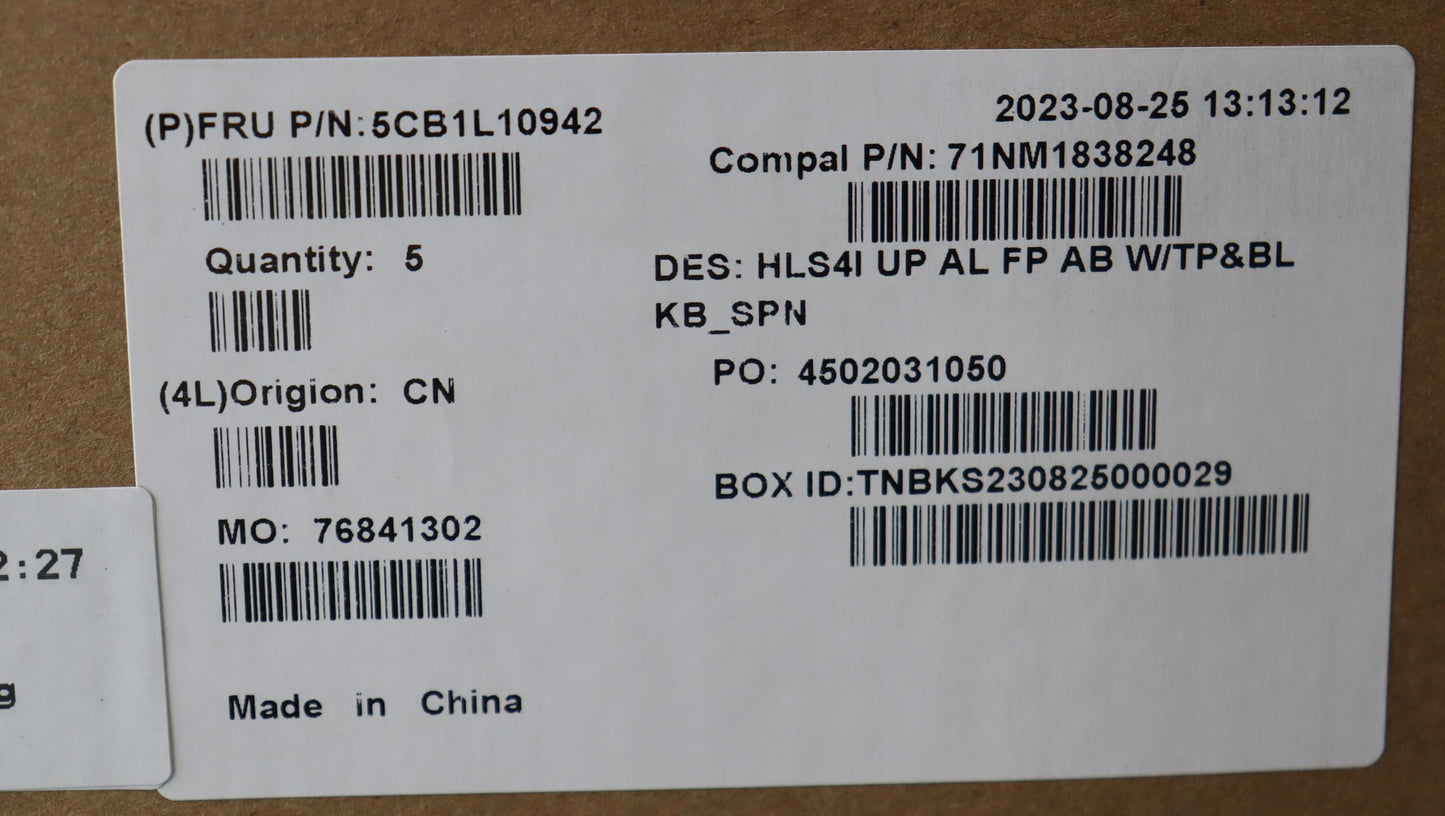 Lenovo Cover Uppercase_Spa C82Xd Fp A - 5CB1L10942