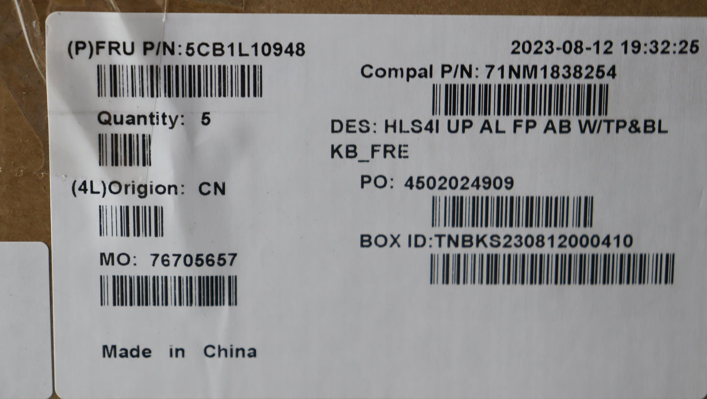 Lenovo Cover Uppercase_Fra C82Xd Fp A - 5CB1L10948