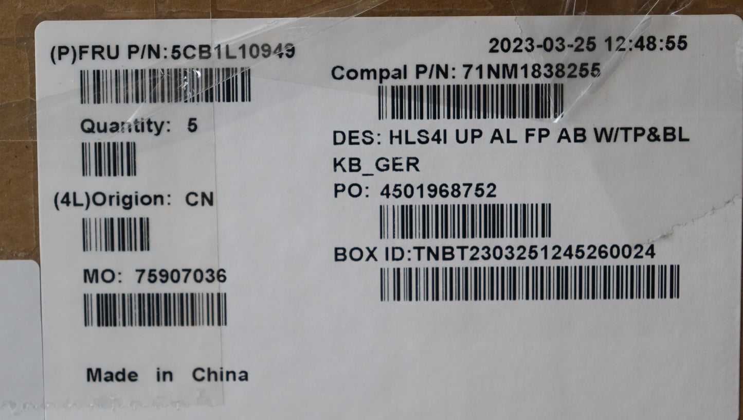 Lenovo Cover Uppercase_Ger C82Xd Fp A - 5CB1L10949