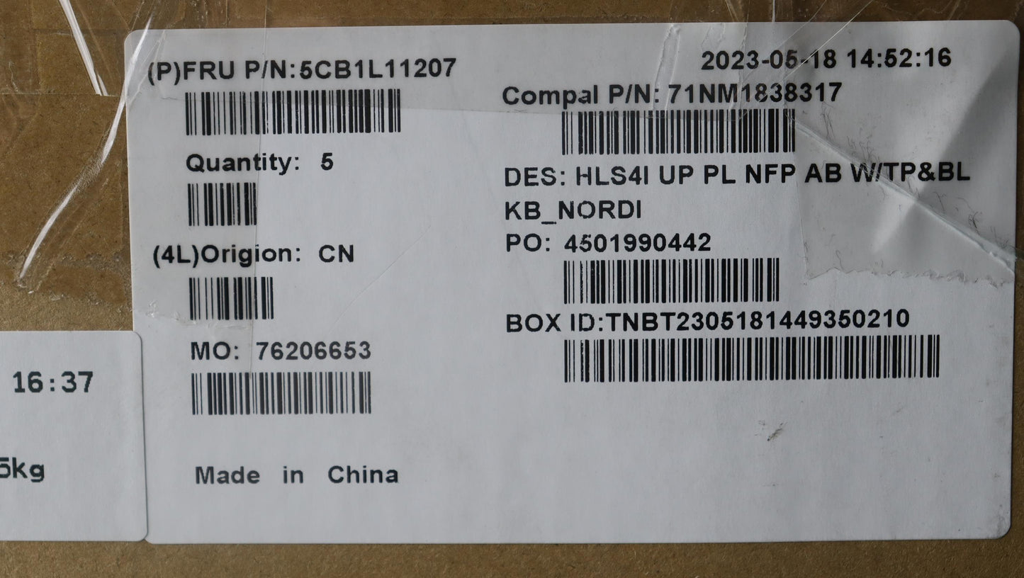 Lenovo Cover Upcase_Nordic C82Xd Nfp - 5CB1L11207