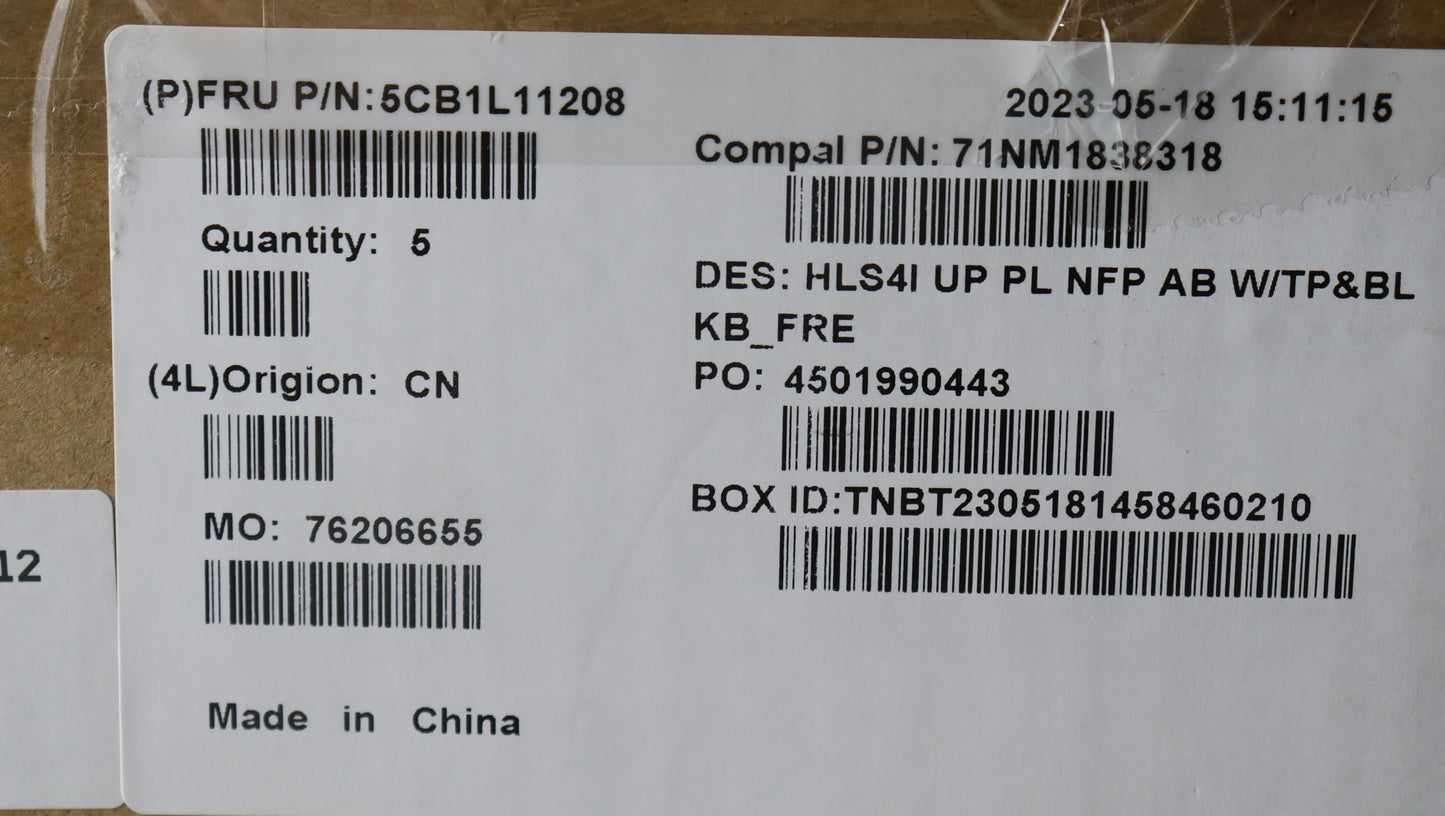 Lenovo Cover Uppercase_Fra C82Xd Nfp - 5CB1L11208