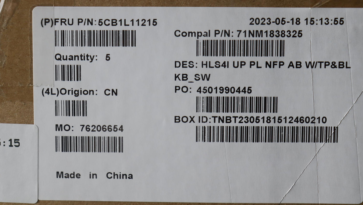 Lenovo Cover Uppercase_Sws C82Xd Nfp - 5CB1L11215
