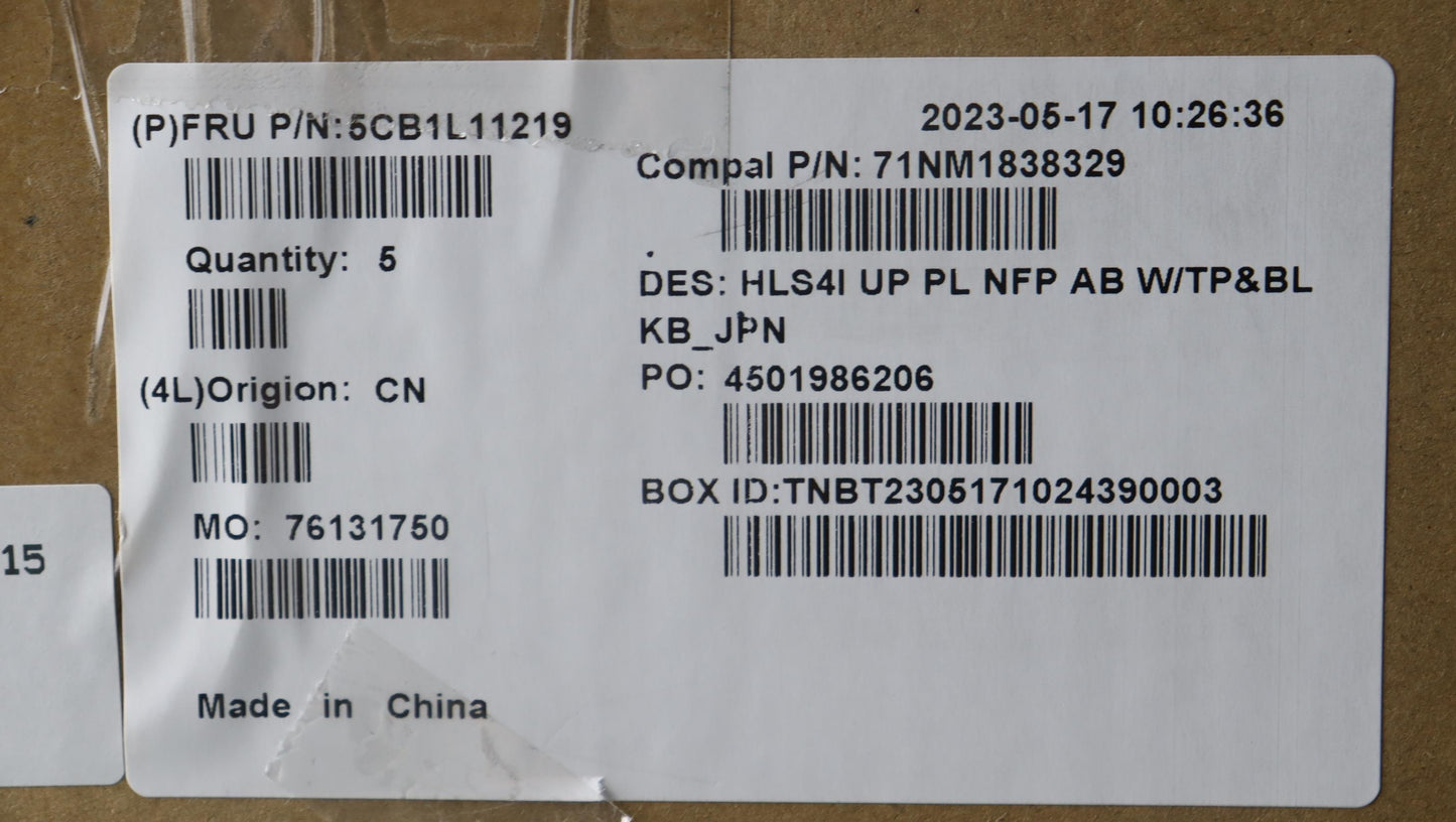 Lenovo Cover Uppercase_Jpn C82Xd Nfp - 5CB1L11219