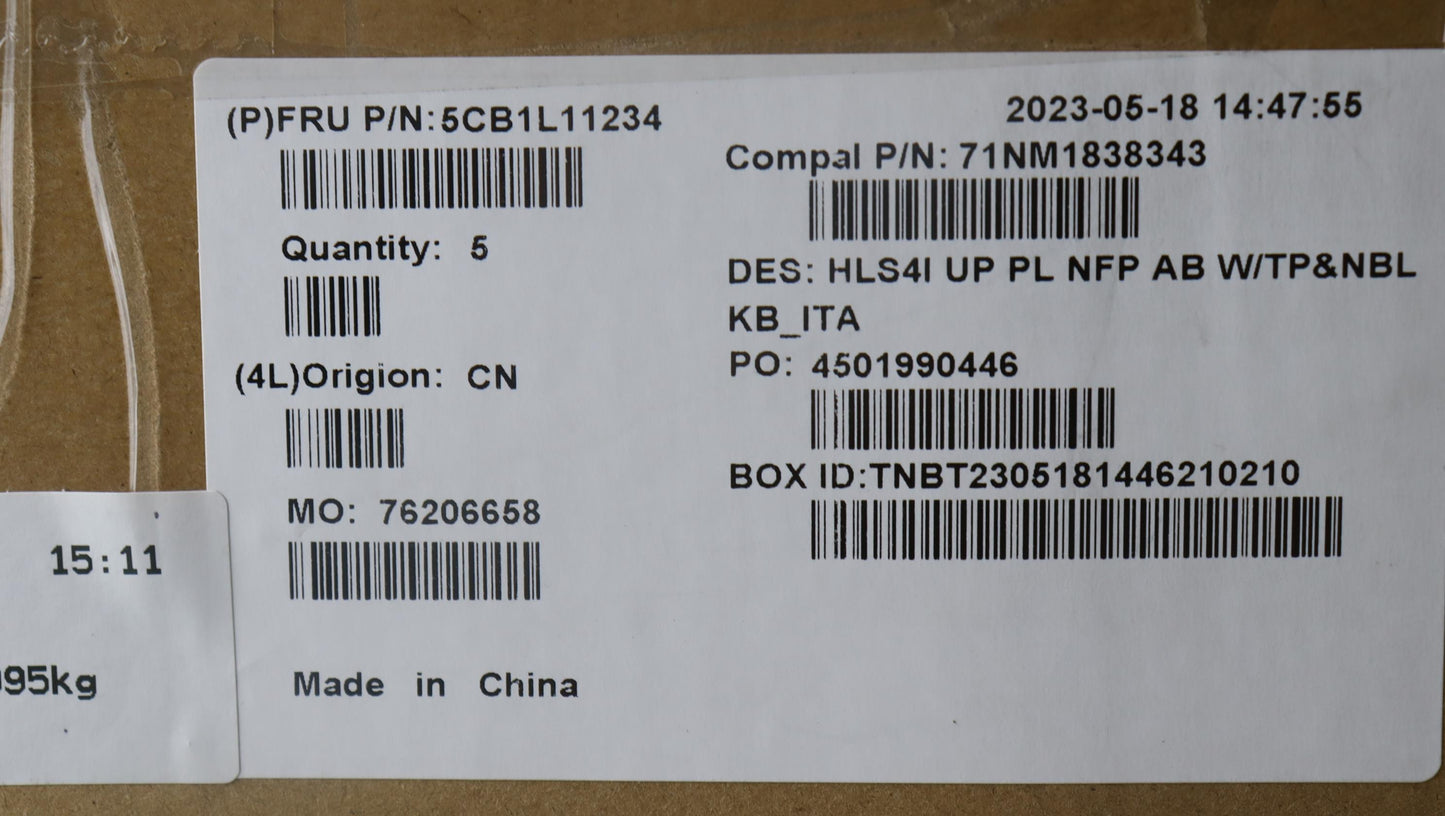 Lenovo Cover Uppercase_Ita C82Xd Nfp - 5CB1L11234