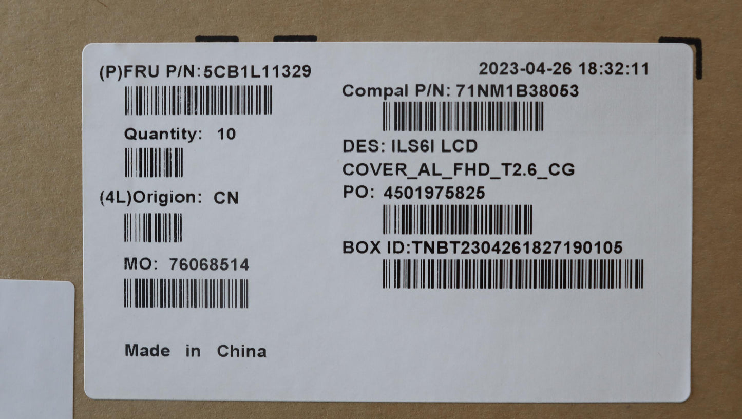 Lenovo Cover Lcd Cover W/Ant C82Xf T2 - 5CB1L11329