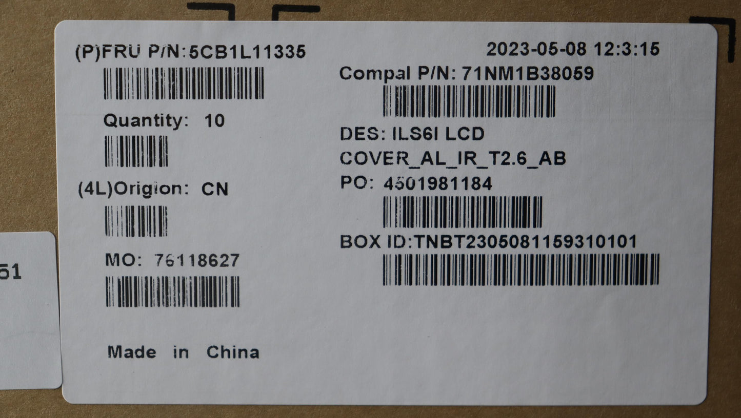 Lenovo Cover Lcd Cover W/Ant C82Xf T2 - 5CB1L11335