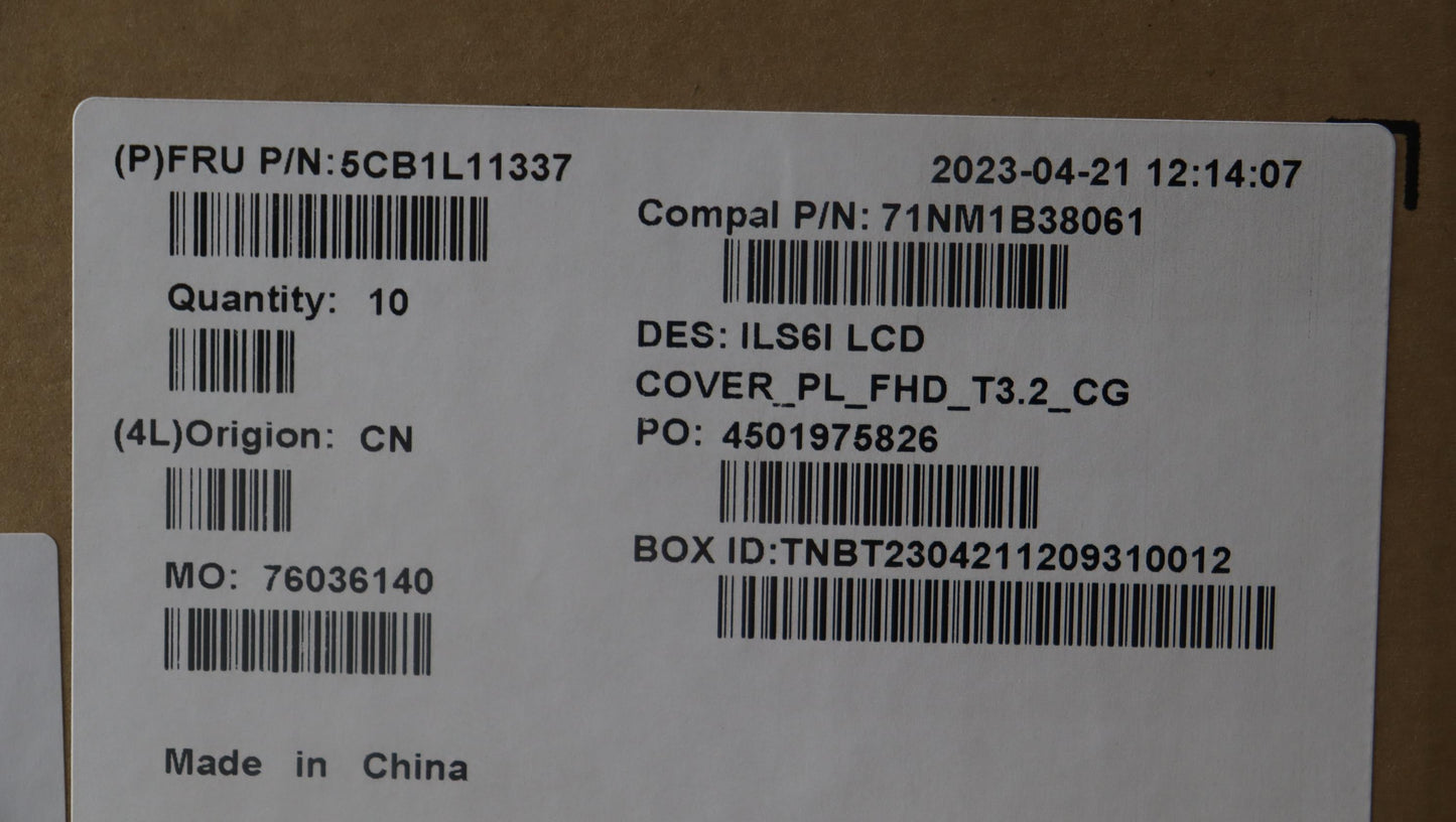 Lenovo Cover Lcd Cover W/Ant C82Xf T3 - 5CB1L11337