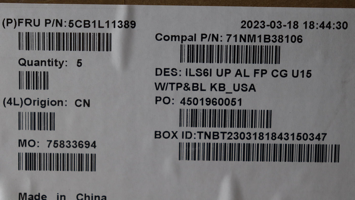 Lenovo Cover Upcase_Usa Eng C82Xf Fp - 5CB1L11389