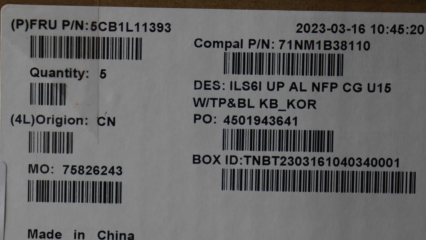 Lenovo Cover Uppercase_Kor C82Xf Nfp - 5CB1L11393